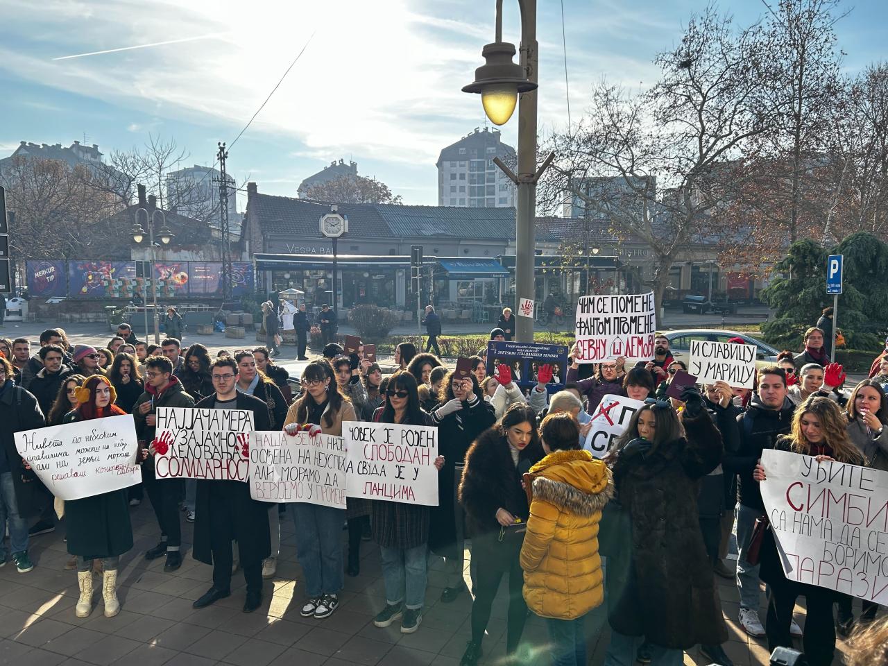 Protest studenata u Nišu: foto Južne vesti