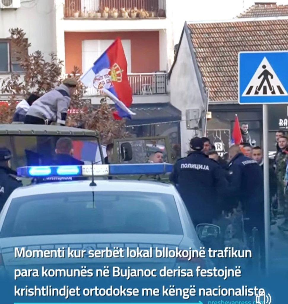 Blokada kod Opštine na Badnji dan u Bujanovcu