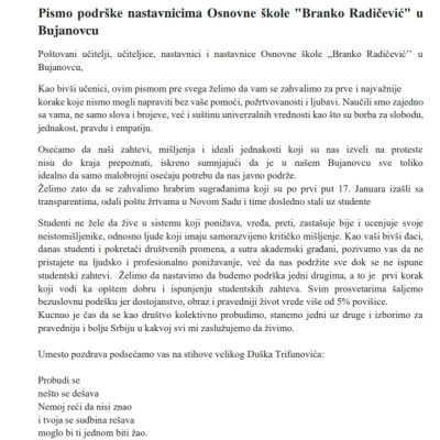 Studenti prosvetarima: Probudite se!