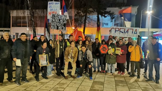 Vranjanci na protestu u Bujanovcu
