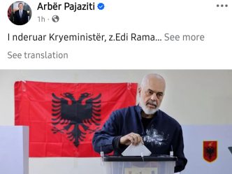 Pajaziti čestitao izbornu pobedu Ediju Rami