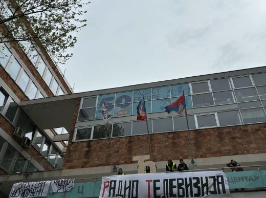 Blokada RTS-a (Foto Ivana Jovanović)