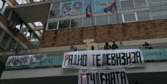 Blokada RTS-a (Foto Ivana Jovanović)