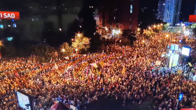 Protest u Novom Sadu (foto N1)